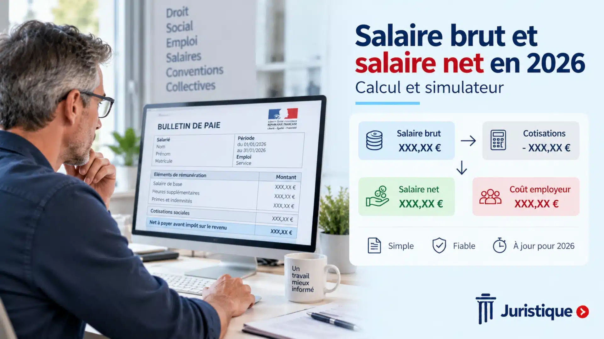 Salaire brut et salaire net en 2026 : simulateur de calcul