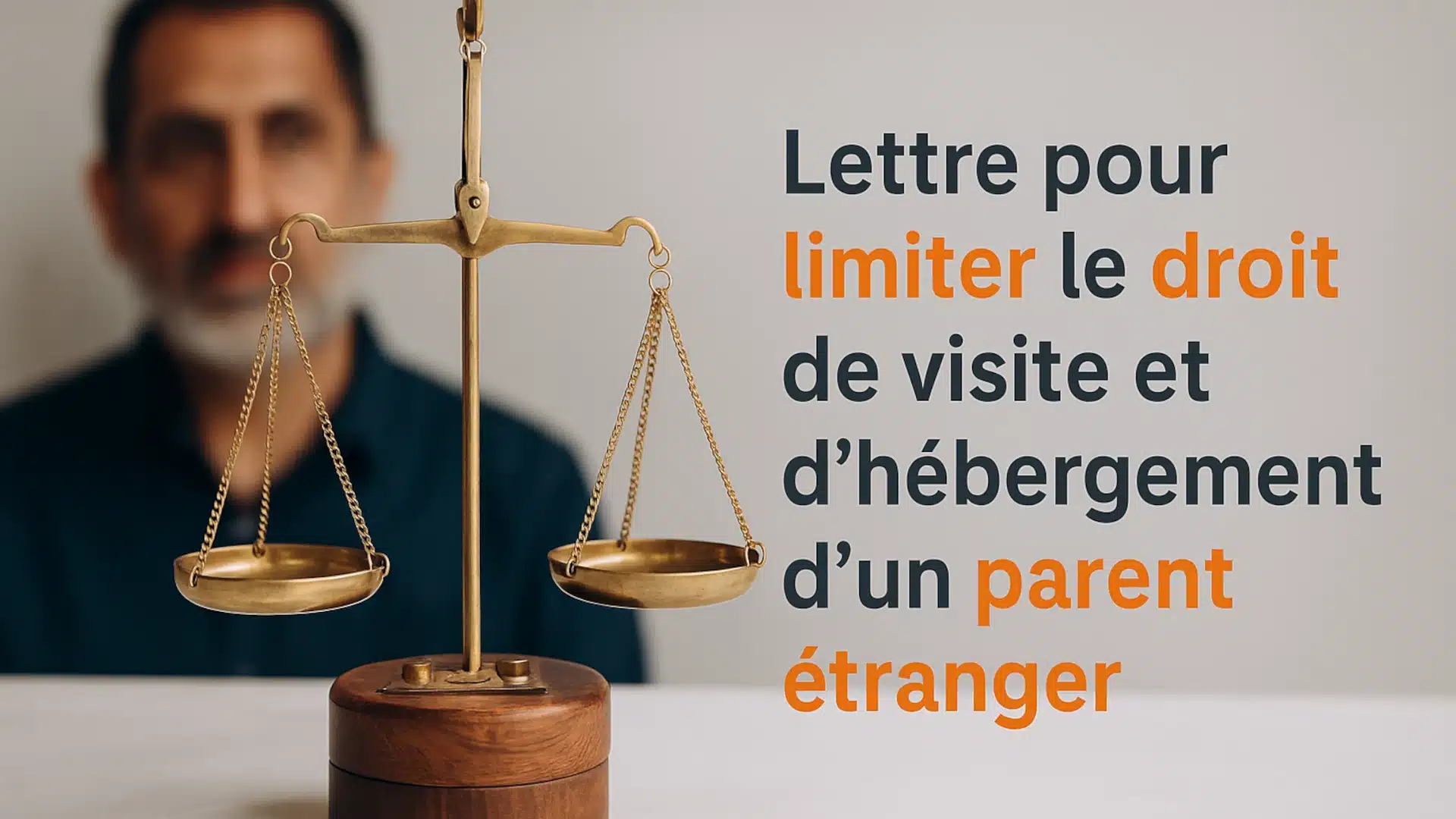 Modèle de lettre de limitation du droit de visite et d’hébergement d’un parent étranger