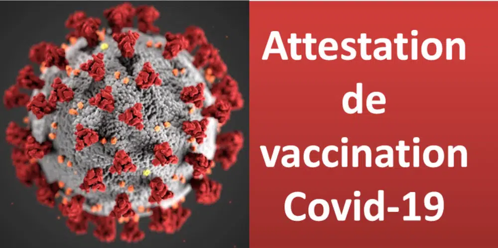 Attestation de vaccination Covid-19 gratuite