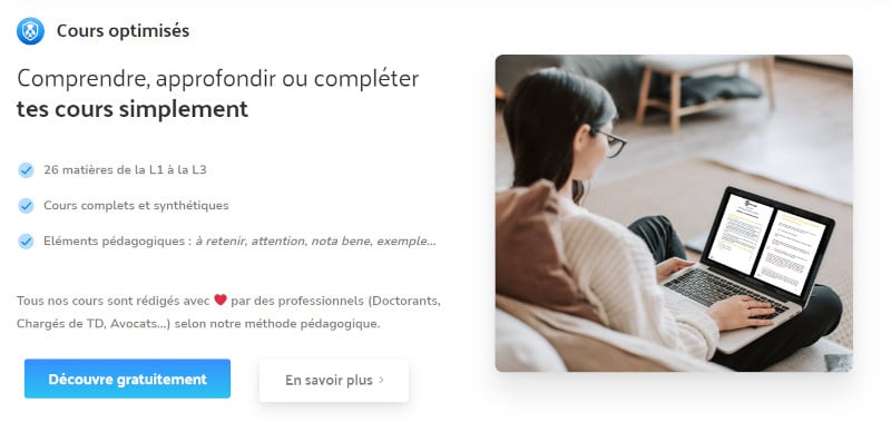 Des cours de droit optimisés