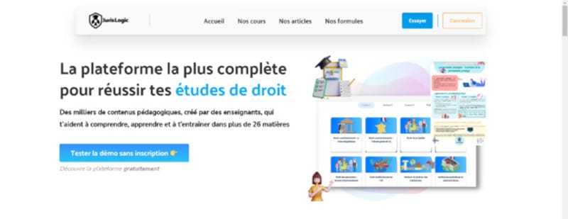 Site web pour les étudiants en droit et les aider à progresser dans leurs études