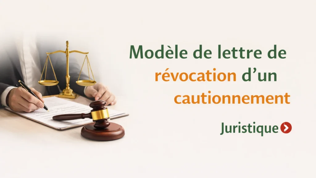 Modèle de lettre de révocation d’un cautionnement gratuite