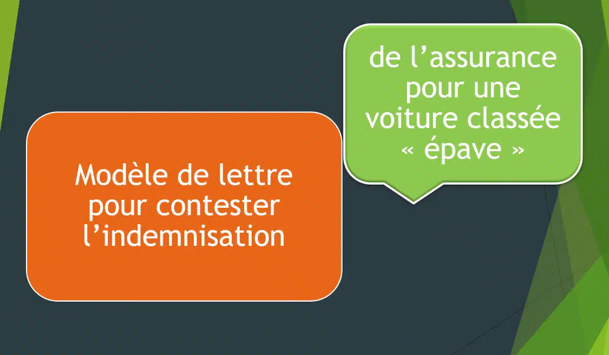 Modèle de lettre gratuite de réclamation de l’indemnisation d’une voiture déclarée épave