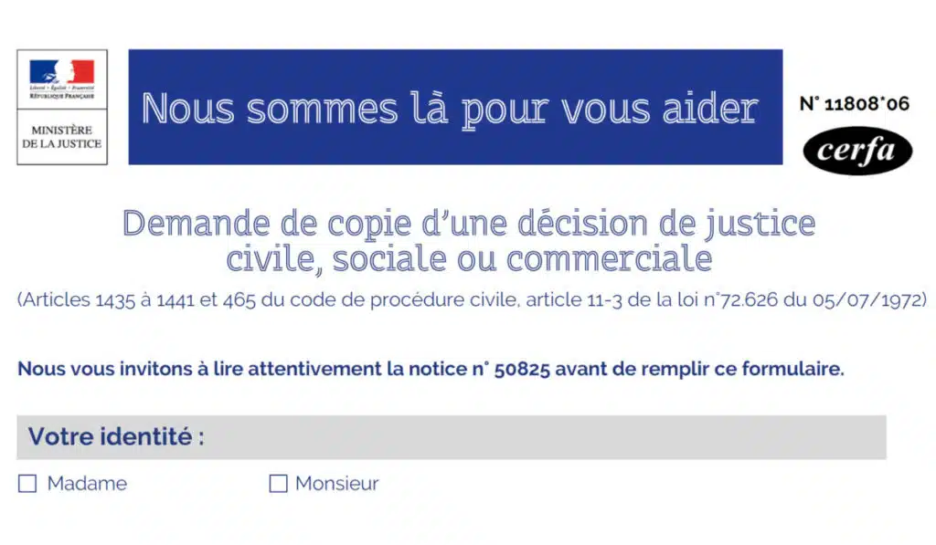Télécharger la dernière version officielle et gratuite du formulaire CERFA 11808*06