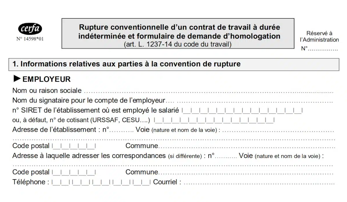 Télécharger la dernière version officielle et gratuite du formulaire CERFA 14598*01