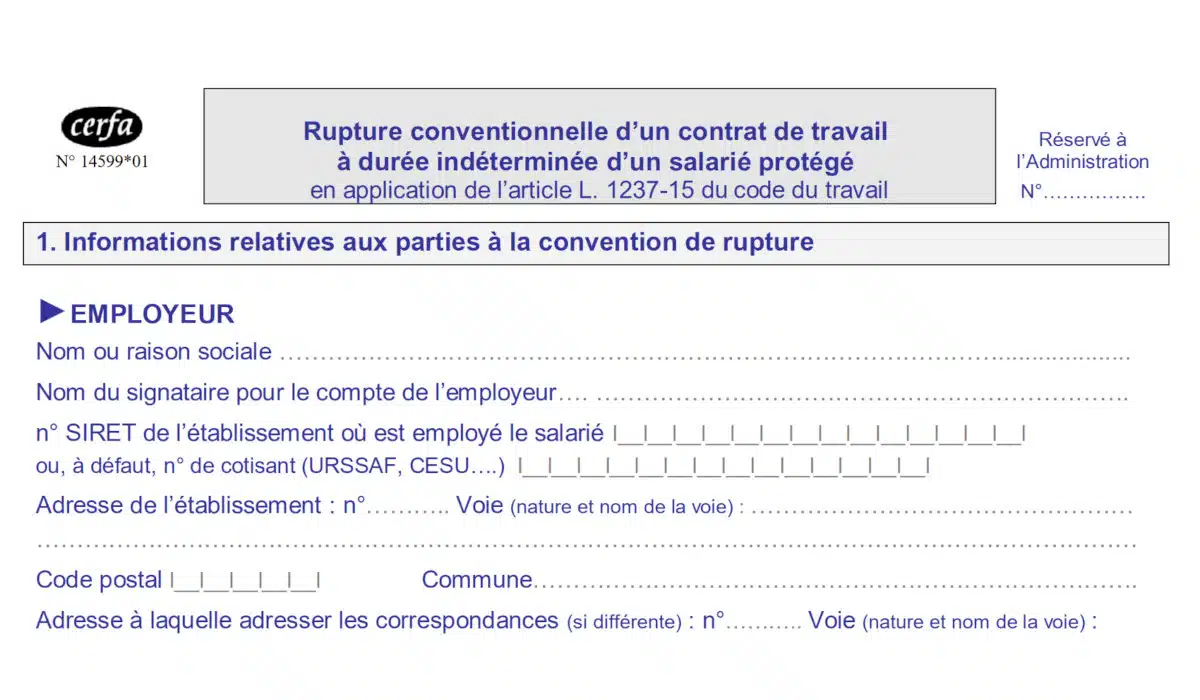 Télécharger la dernière version officielle et gratuite du formulaire CERFA 14599*01