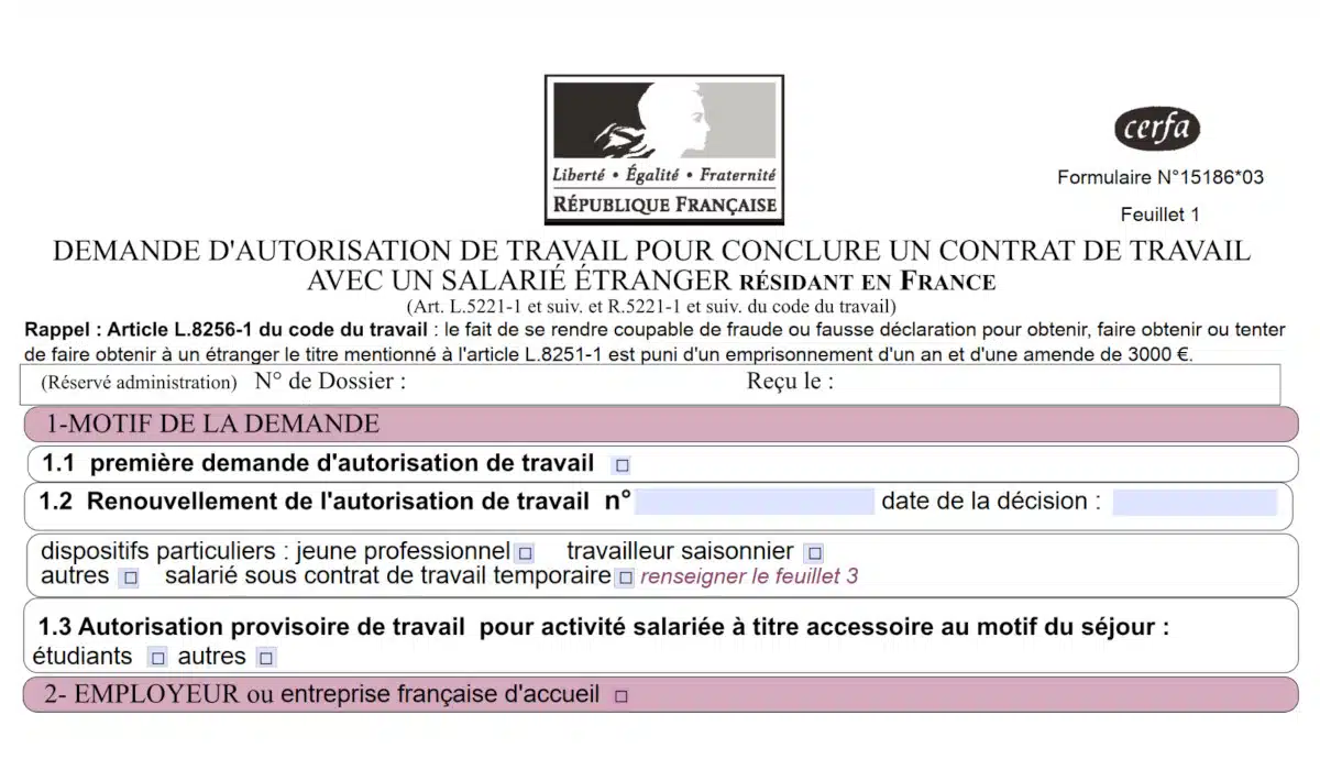 Télécharger la dernière version officielle et gratuite du formulaire CERFA 15186*03