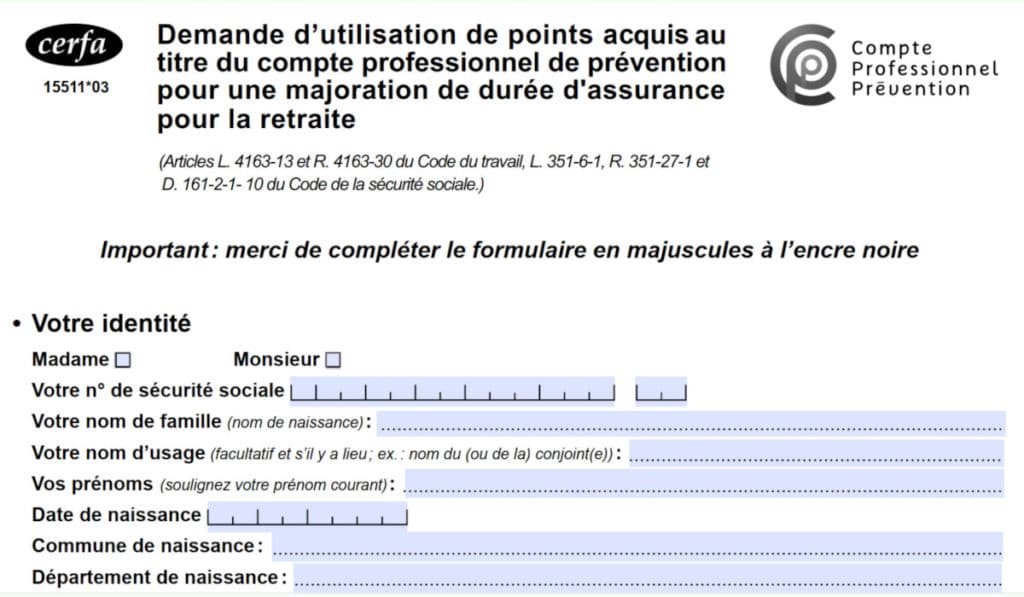 Télécharger la dernière version officielle et gratuite du formulaire Cerfa 15511*03