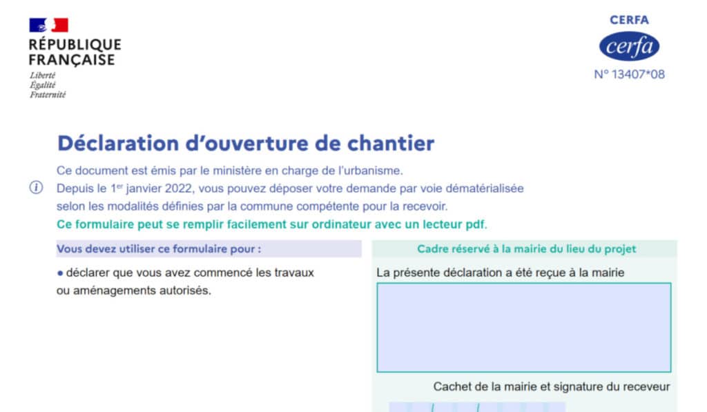 Télécharger la dernière version officielle du formulaire Cerfa 13407*08