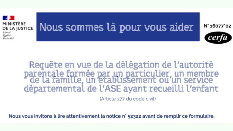 Cerfa 12785*05 : exercice en commun de l'autorité parentale