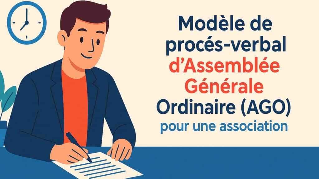 Modèle gratuit de procès-verbal d’Assemblée Générale Ordinaire (AGO) pour une association