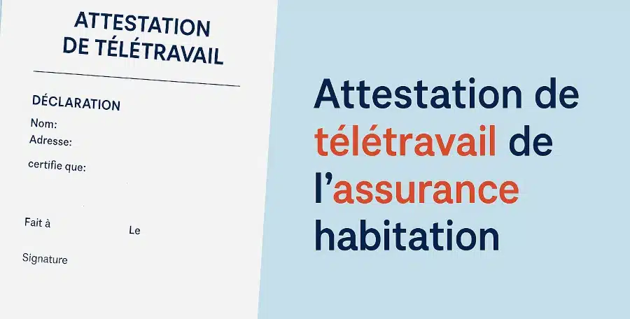 Attestation d'assurance pour le télétravail