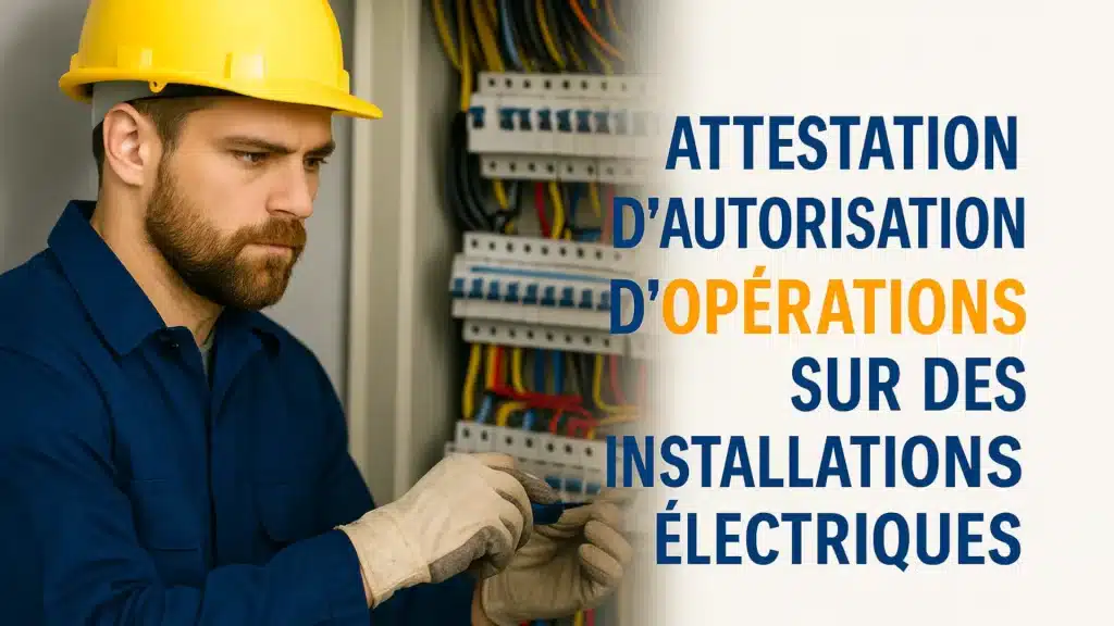 Modèle d’attestation d’autorisation d’opérations sur des installations électriques à télécharger