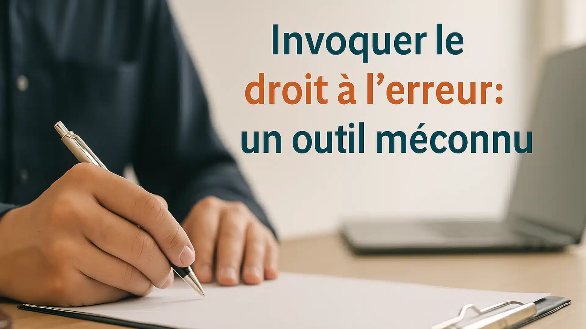Le droit à l’erreur : principe, conditions et exemples concrets