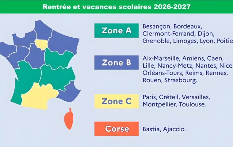 School holiday calendar 2026-2027 for the French national education system