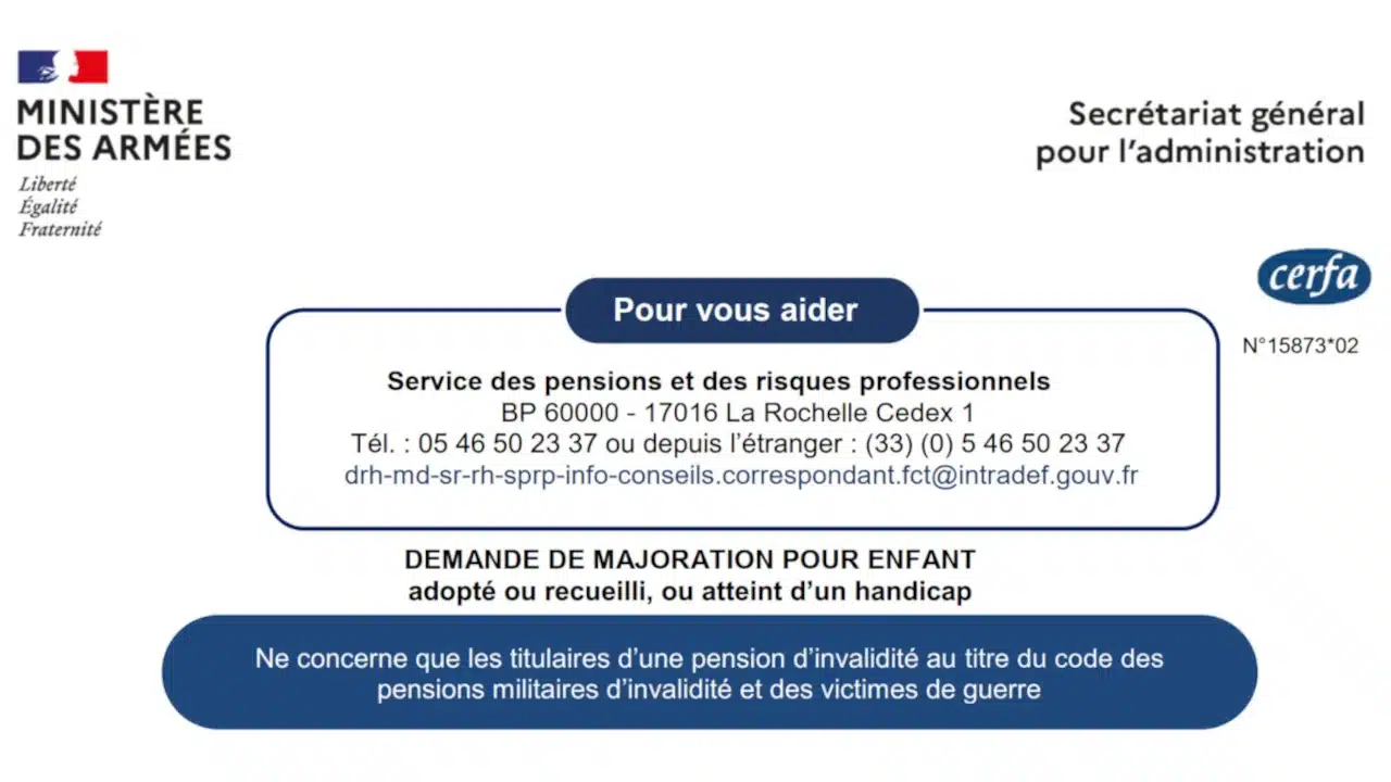 Télécharger la dernière version officielle et gratuite du formulaire Cerfa 15873*02