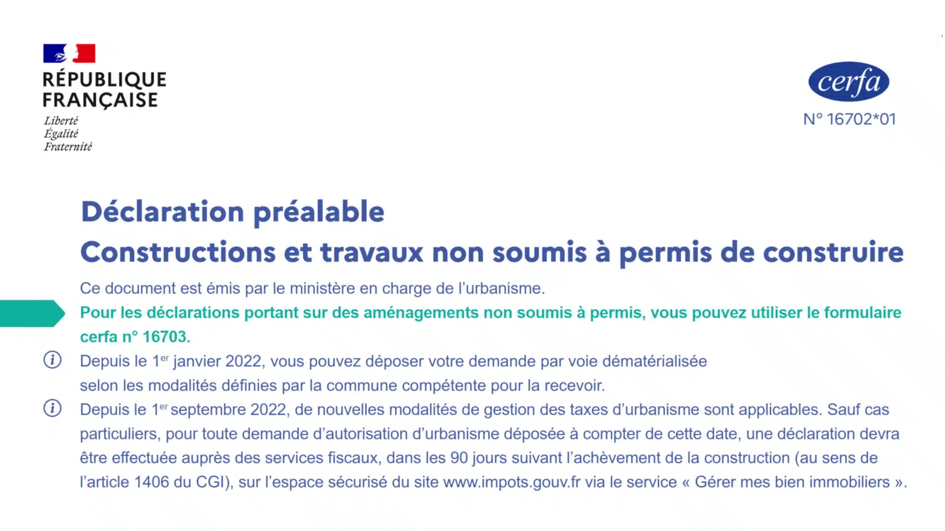 Télécharger la dernière version officielle et gratuite du formulaire Cerfa 16702*01