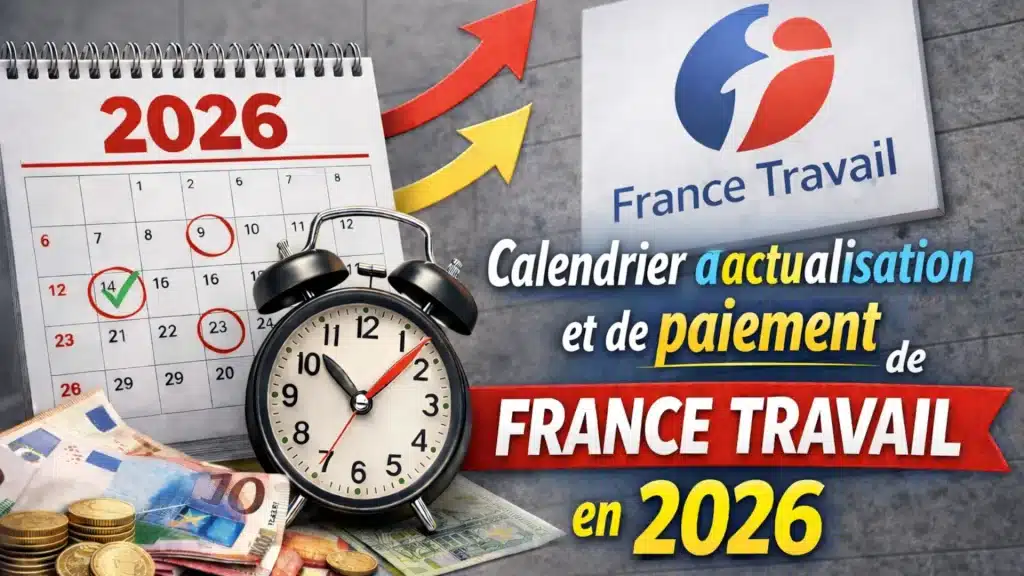 Dates actualisation et de paiement de France Travail pour l’année 2026