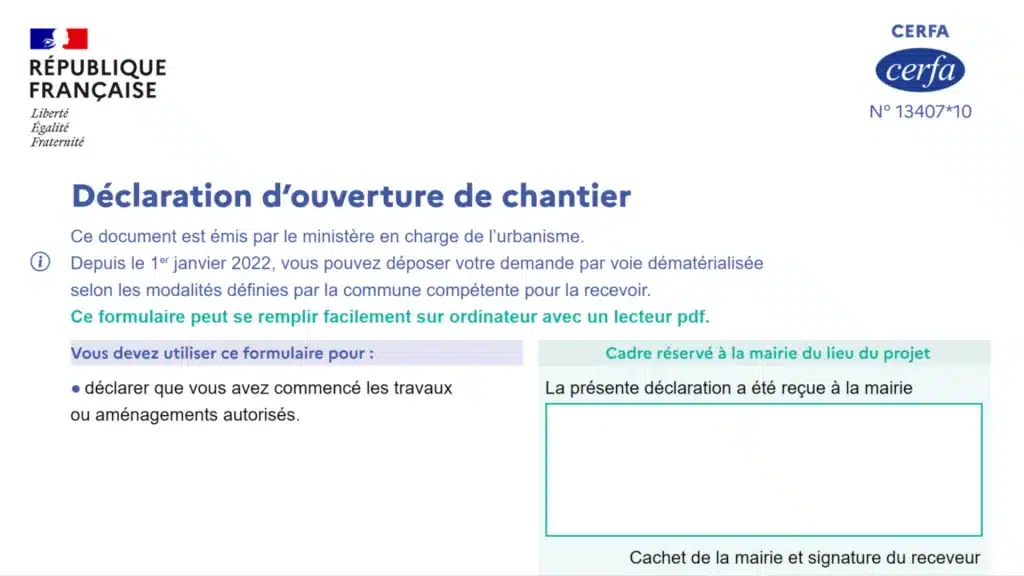 Télécharger la dernière version officielle du formulaire Cerfa 13407*10