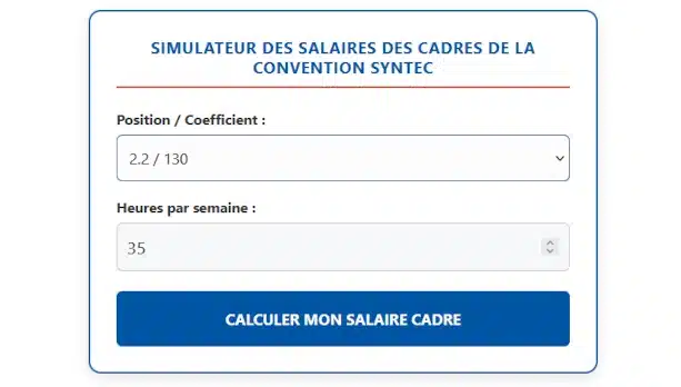 Simulateur de salaires pour les Cadres de la SYNTEC