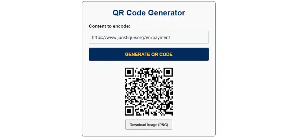 QR code generator for invoices and payment methods