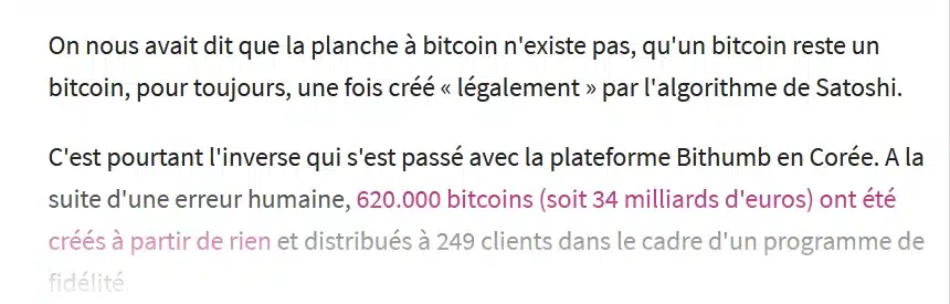Bug Bithumb : des bitcoins fantômes qui affolent le marché