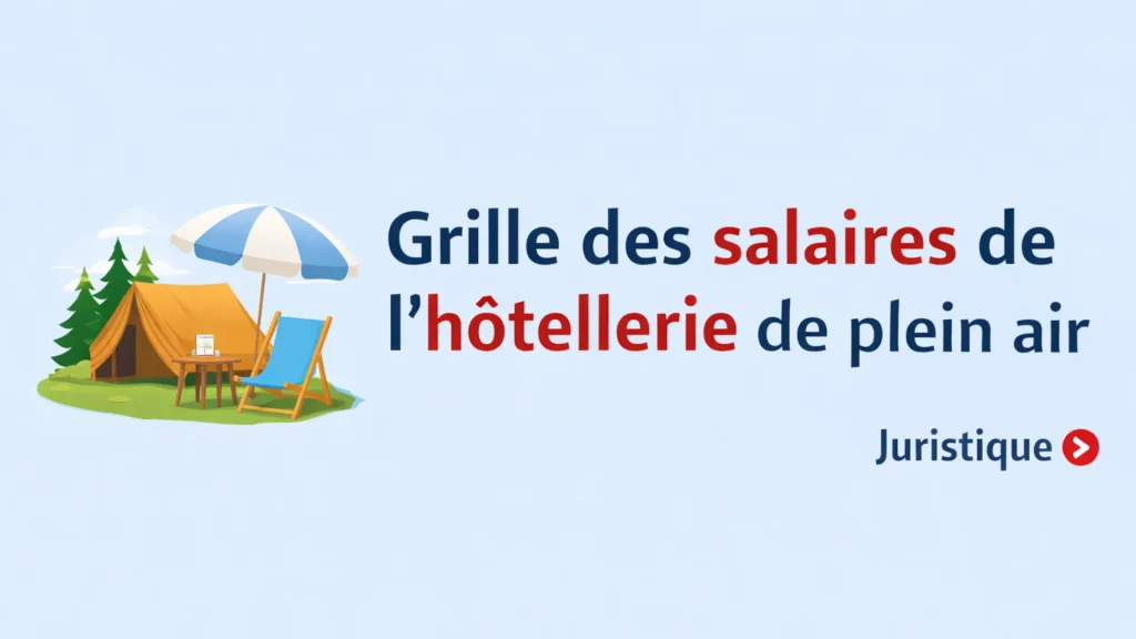 Grille des salaires 2026 de l’hôtellerie de plein air
