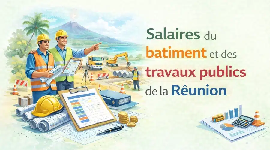 Rémunérations minimales du bâtiment et des travaux publics de l’île de La Réunion en 2026