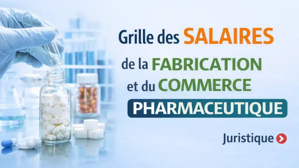 Grille des salaires 2026 de la fabrication et du commerce pharmaceutique