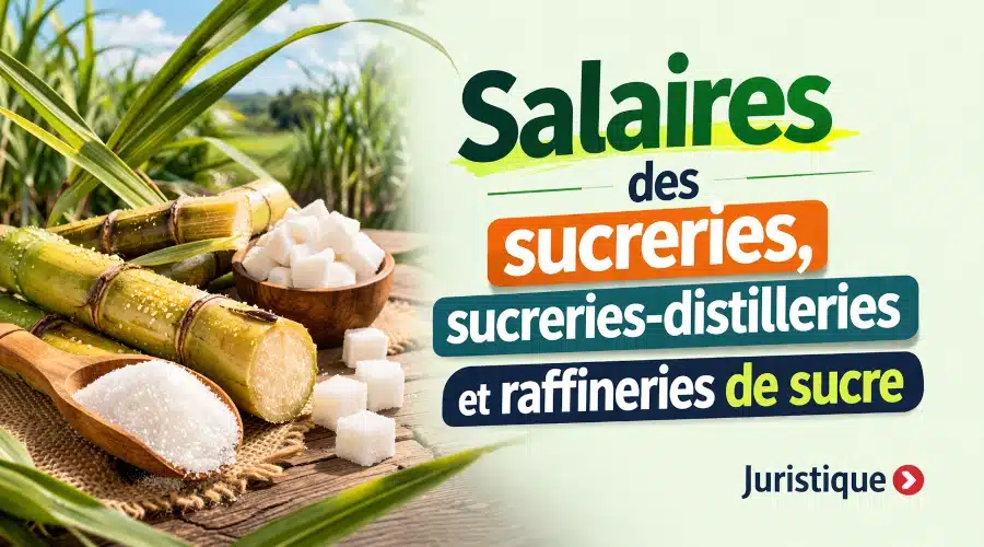 Rémunérations minimales des sucreries, des sucreries-distilleries et des raffineries de sucre en 2026