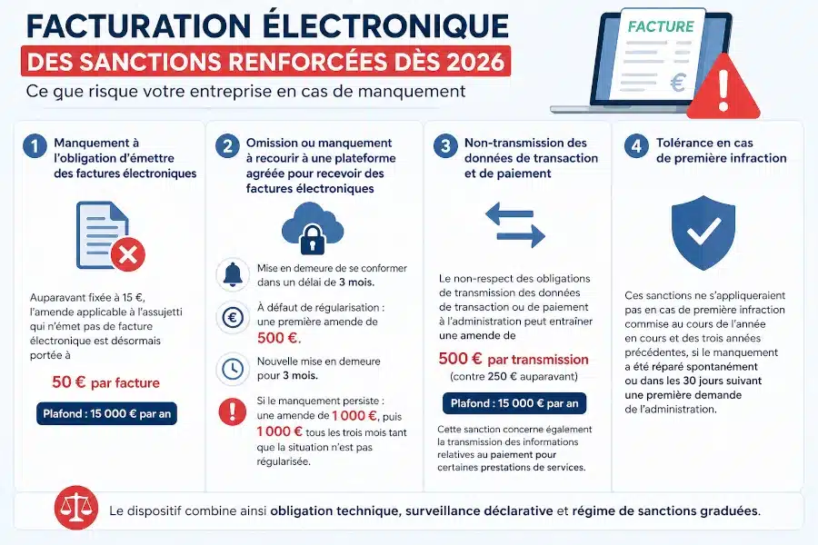 Sanctions de la facturation électroniques renforcées