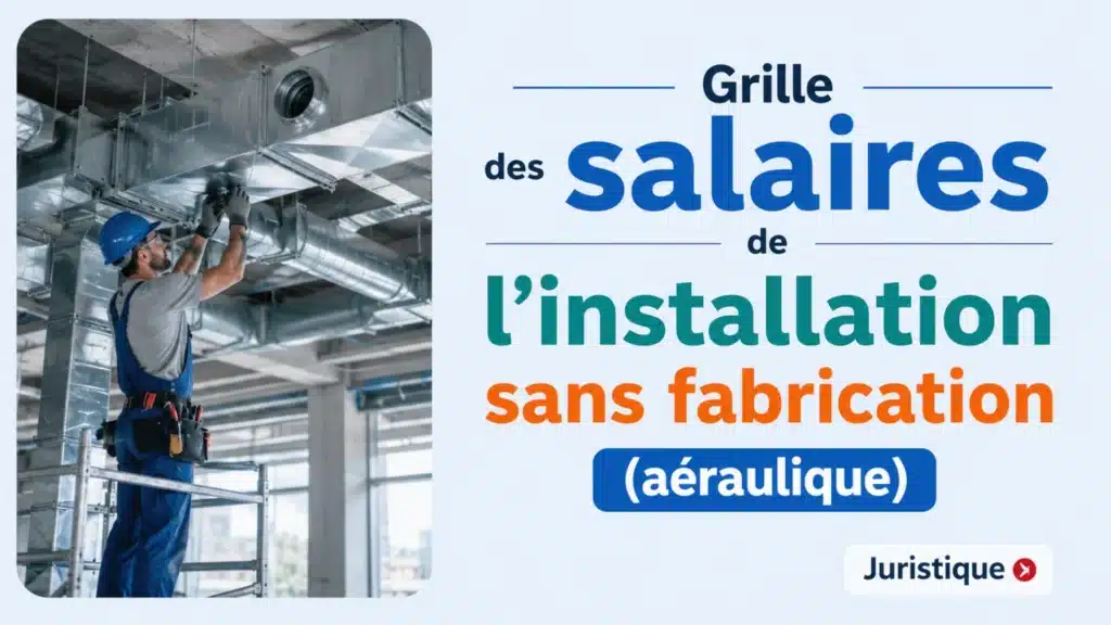 Grille des salaires 2026 de l’installation sans fabrication (aéraulique)