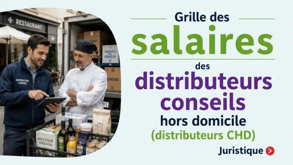 Grille des salaires 2026 des distributeurs conseils hors domicile (distributeurs CHD)