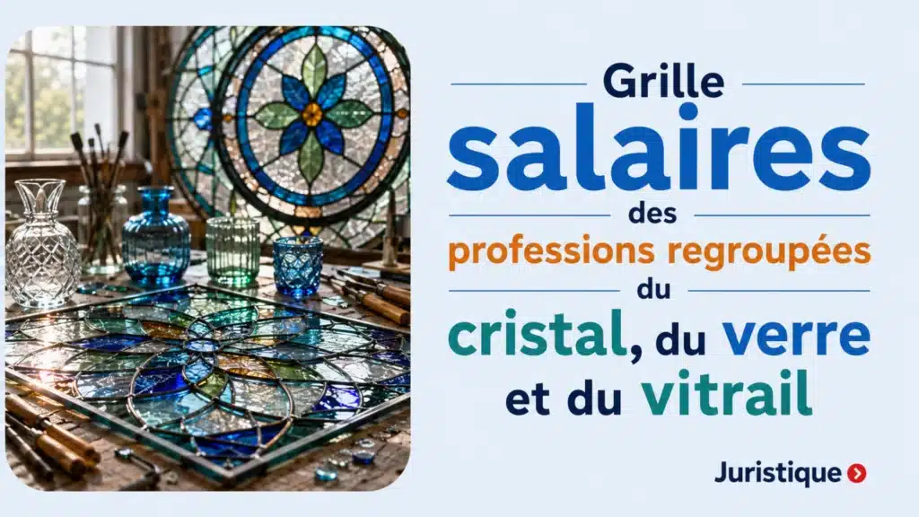 Grille des salaires 2026 des professions regroupées du cristal, du verre et du vitrail