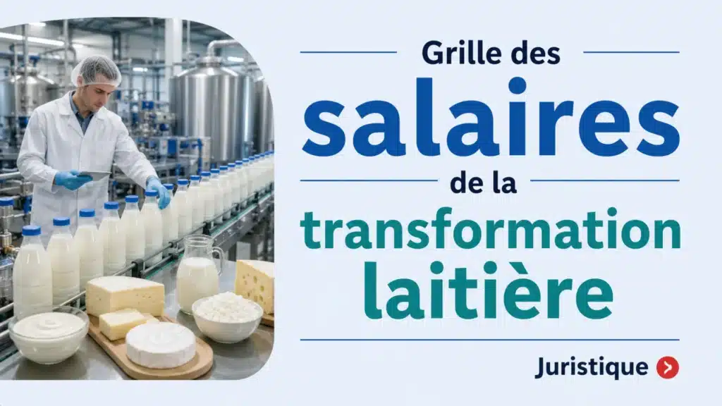 Grille des salaires 2026 de la transformation laitière