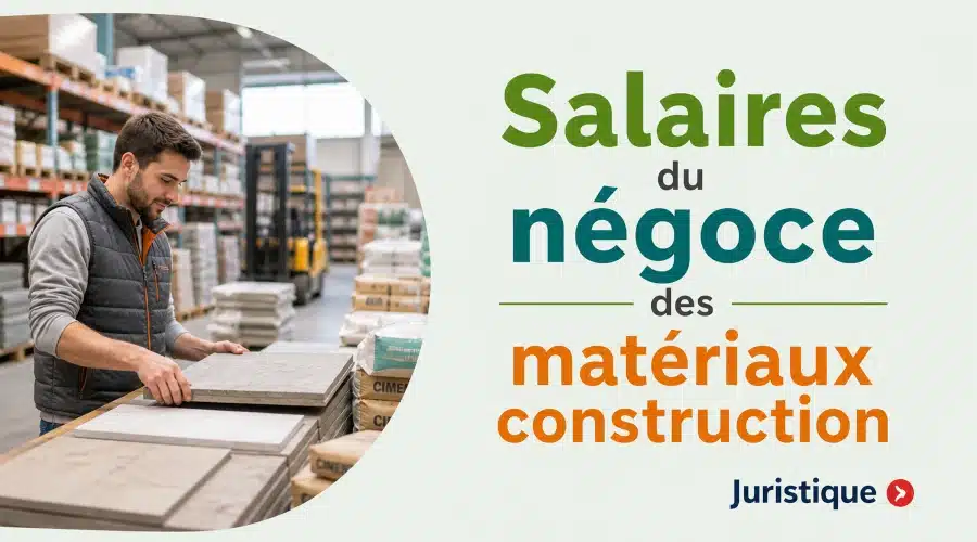 Rémunérations minimales du négoce de construction en 2026