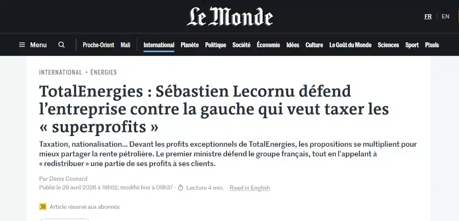 Peut-on taxer les superprofits de TotalEnergies ?