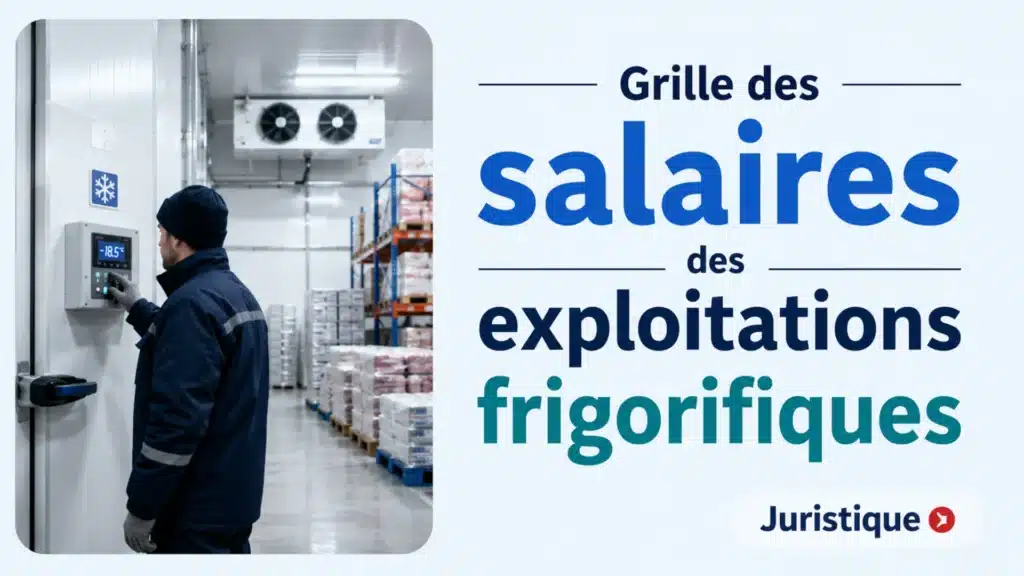 Grille des salaires 2026 des exploitations frigorifiques