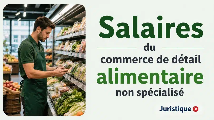 Rémunérations minimales du commerce de détail alimentaire non spécialisé en 2026