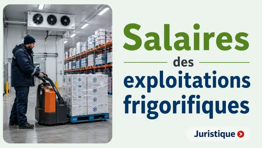 Rémunérations minimales des exploitations frigorifiques en 2026