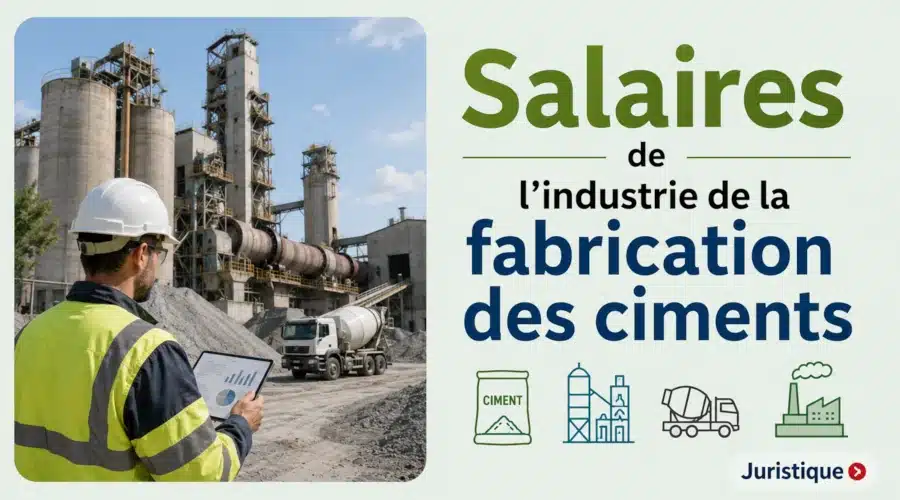 Rémunérations minimales de l’industrie de la fabrication des ciments en 2026