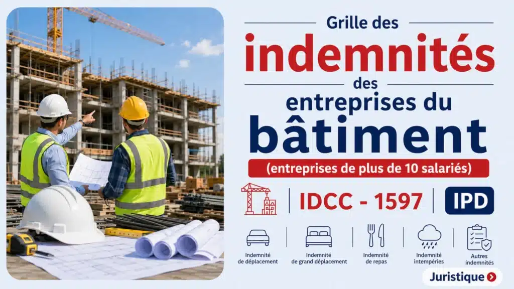 Grille des IPD 2026 des ouvriers du bâtiment de plus de 10 salariés d’Auvergne-Rhône-Alpes