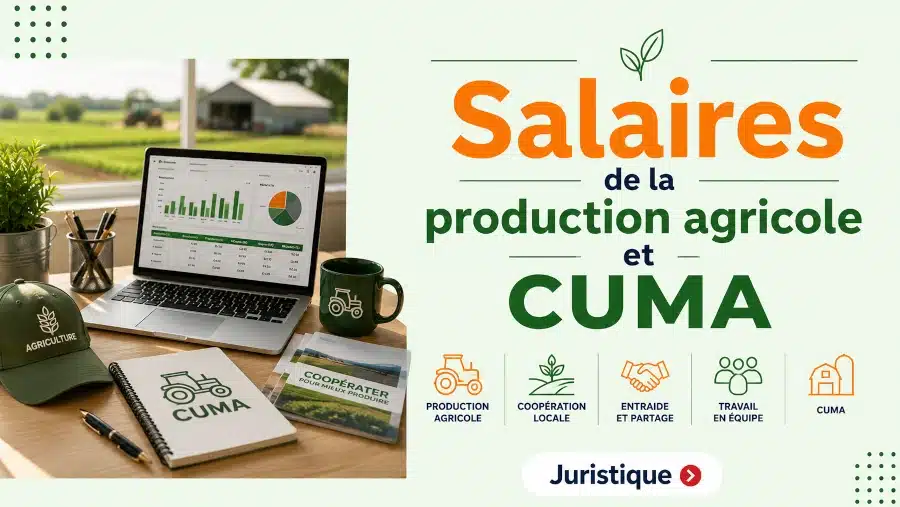 Rémunérations minimales de la production agricole et CUMA en 2026
