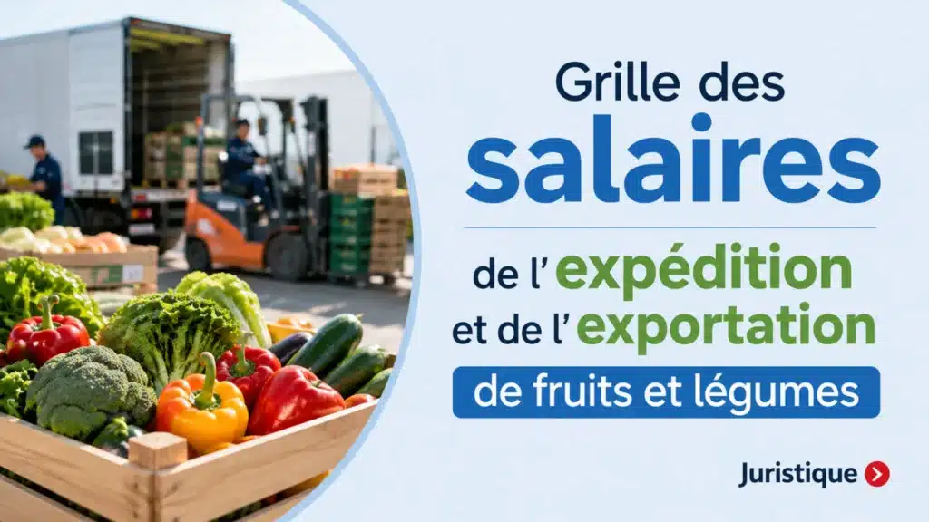 Grille des salaires 2026 de l’expédition et l’exportation de fruits et légumes