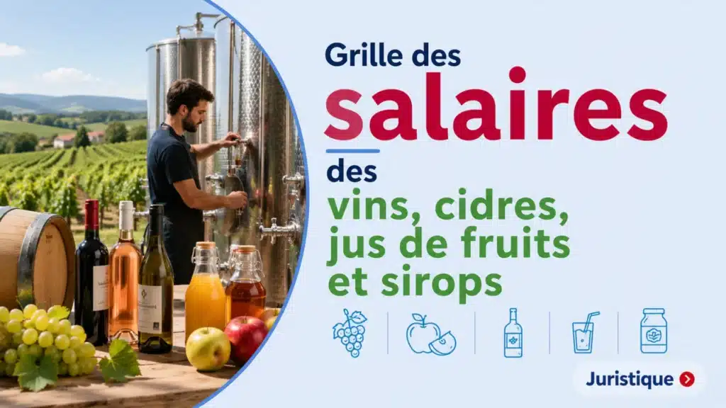 Grille des salaires 2026 des vins, cidres, jus de fruits et sirops