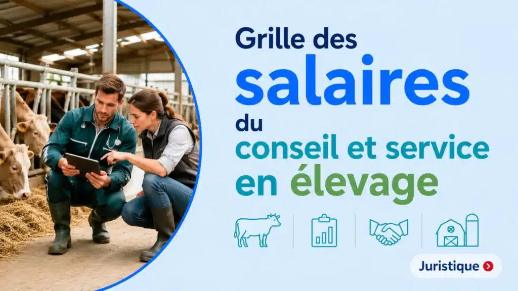 Grille des salaires 2026 du conseil et service en élevage