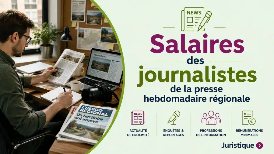 Rémunérations minimales des journalistes de la presse hebdomadaire régionale en 2026