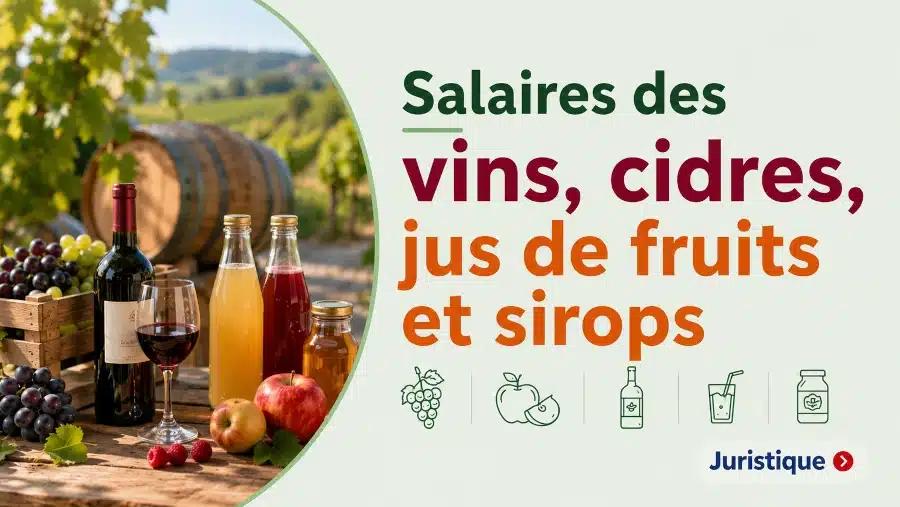 Rémunérations minimales des vins, cidres, jus de fruits et sirops en 2026