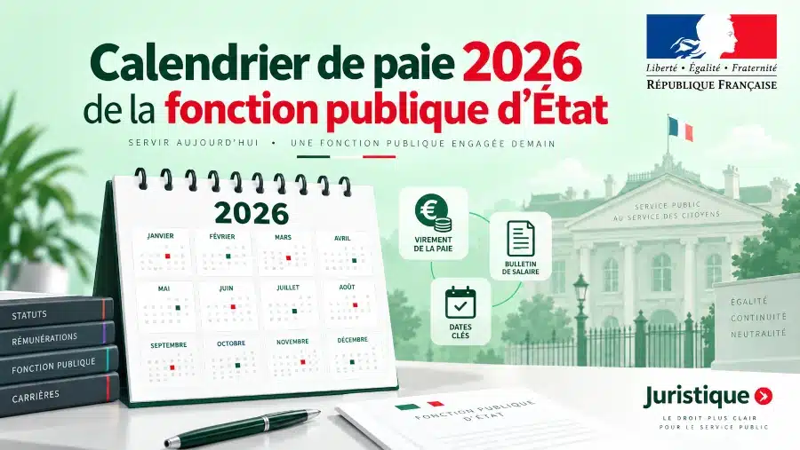 Calendrier de salaires 2026 de la fonction publique d’État