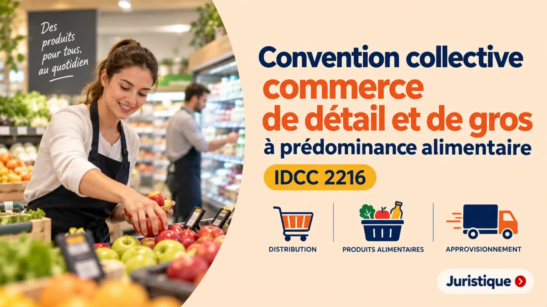 Acheter la convention collective du commerce de détail et de gros à prédominance alimentaire